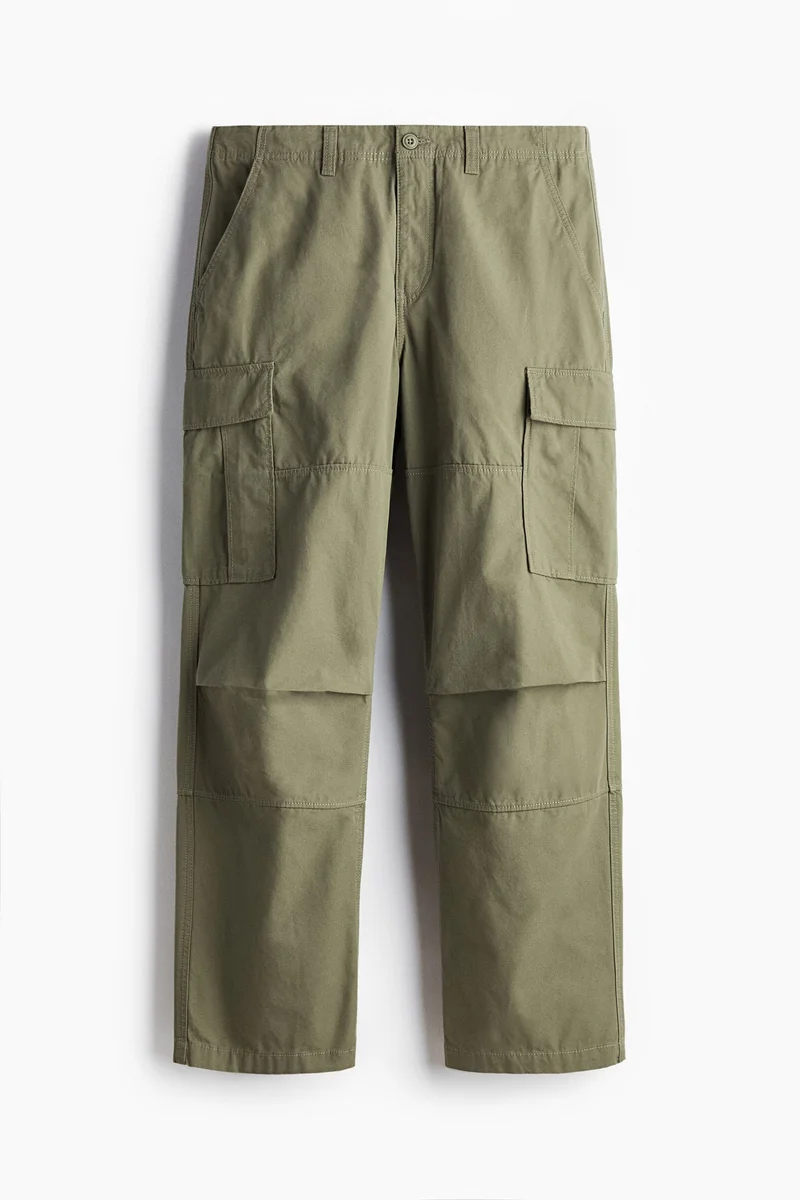 H&M  Relaxed Fit Cotton cargo trousers for Men | Best Price UAE